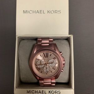 Michael Kors Bradshaw Pink Dial Aluminum Watch MK6752